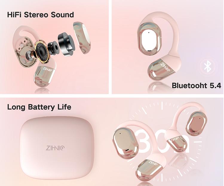 ZIHNIC ZN-S05 OWS Fashionable Bluetooth Earbuds, 1 Piece Low Latency Wireless Gaming Headset Earphones, HIFI Sound Quality Music Earbudsfor Gaming Travel Sports On Ear In Ear Wireless Noise Cancellation ZIHNIC ZN-S05 OWS Fashionable Bluetooth Earbuds, 1 Piece Low Latency Wireless Gaming Headset Earphones, HIFI Sound Quality Music Earbudsfor Gaming Travel Sports On Ear In Ear Wireless Noise Cancellation
