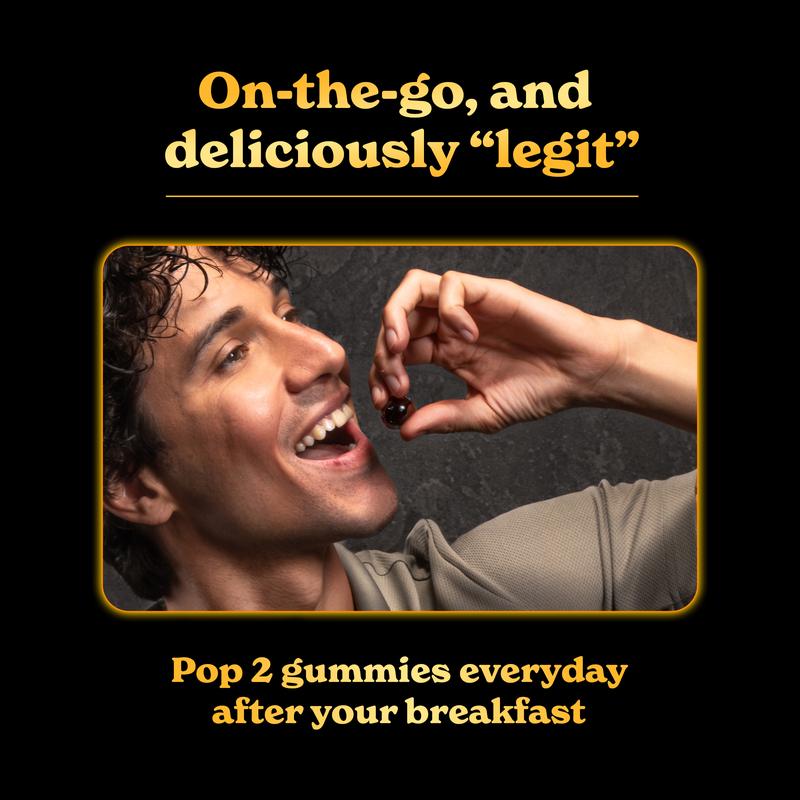 BetterAlt GOLD+ Shilajit Gummies | with Ashwagandha, Safed Musli | Advanced Fitness Supplement for Stamina | Lab-tested For Purity | 60 Gummies