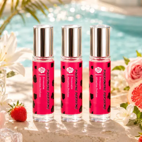 Women's 10ml Long-Lasting Pheromone EDP Mini Perfume Pack - Flower Fruit Fragrance, Floral Sweet Scent, Delightful Notes, Distinctive Accents (Strawberry-Pear, Jasmine-Lily-Cherry Blossom, Vanilla-Sandalwood) | Ideal for Dates, Travel