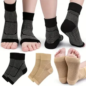 3 Pairs Moisture Wicking Ankle Brace Compression Socks Sleeves, Comfortable Non-slip High Elastic