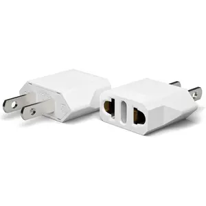 European to  Plug Adapter,  EU to  Adapters,  to  Plug Adaptor, 220V to 110V Plug Pin Converter, Travel Adapters European to , , Mexico, Type A, 2-Pack
