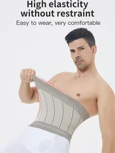 Men's Breathable High-Elasticity Compression Waist Training Belt -Sporty Design for Posture Support & Tummy Control, Adjustable Fit,Moisture-Wicking Fabric, Hand Washable, Gym, Fitness & Casual Wear, WaistTrainer Tummy Control