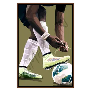 Soccer - Smard Black Wall Art Print/ Canvas for Home /Office Decor