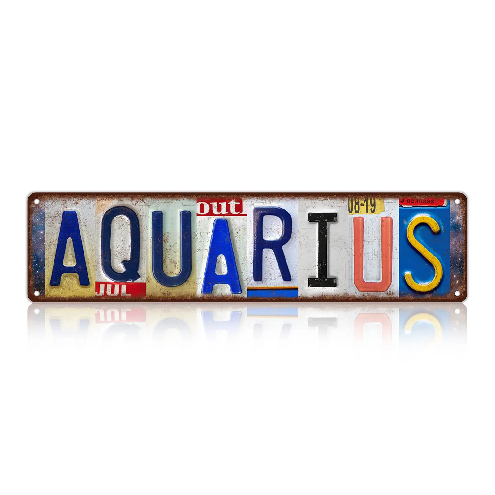 Vintage Street Sign Zodiac Wall Decor Metal Tin Signs for Bar Home Bedroom Garage ST-C