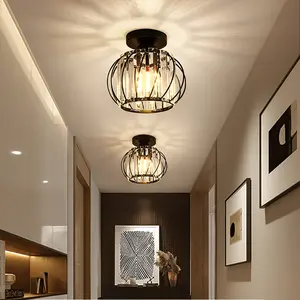 Faux Crystal Ceiling Light, Modern Ceiling Light without Bulb, Semi Embedded Ceiling Light, Suitable for Corridor Entrance Kitchen, Ceiling Light Fixture