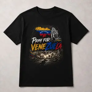 Comfort Colors Venezuela Support T-Shirt Gift, Pray For Venezuela Flag Graphic Tee, Venezuelan American Pride Shirt, Gift For Venezuelan Unisex Menswear Womenswear Graphic Tops M6N
