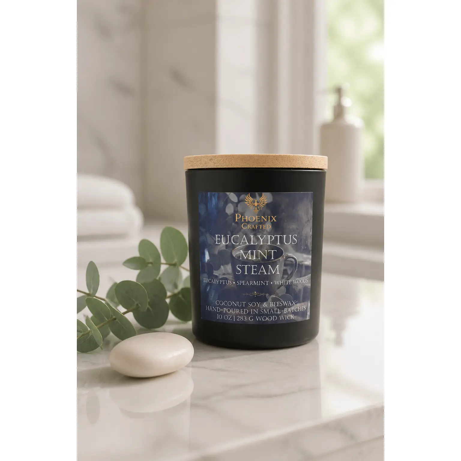 Eucalyptus Mint Steam Candle + Wax Melt Gift Set