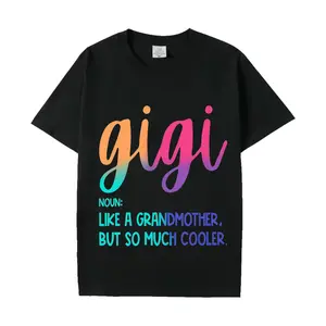 [100% Cotton] 95% Polyester 5% Elastane Casual Crew Neck T-Shirt With Gigi Alphabet Print, All Season Comfort Fit, Knit Fabric Tee T-Shirt For Men And Women