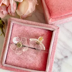 Clear acrylic flower earrings