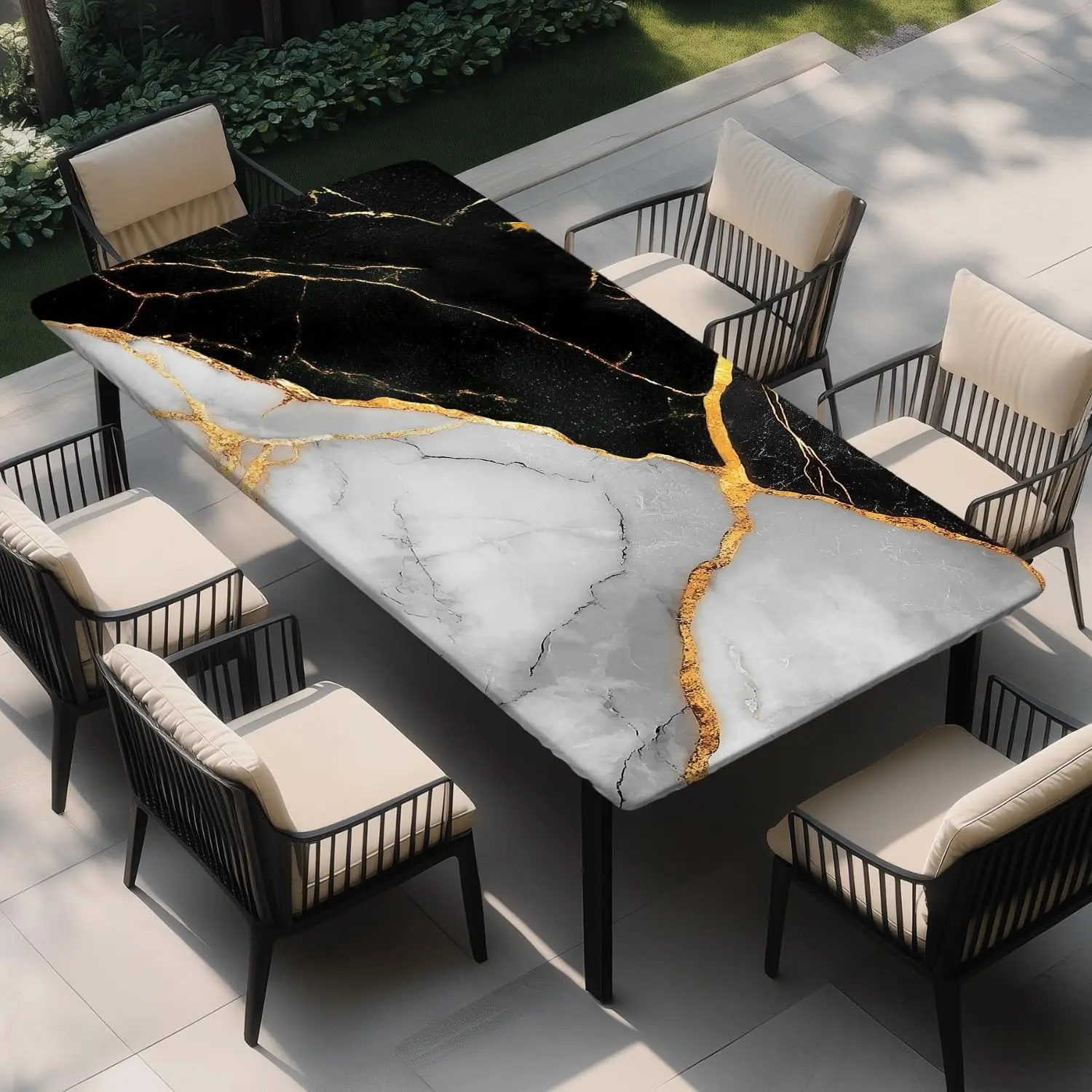 A-white and Black Marble