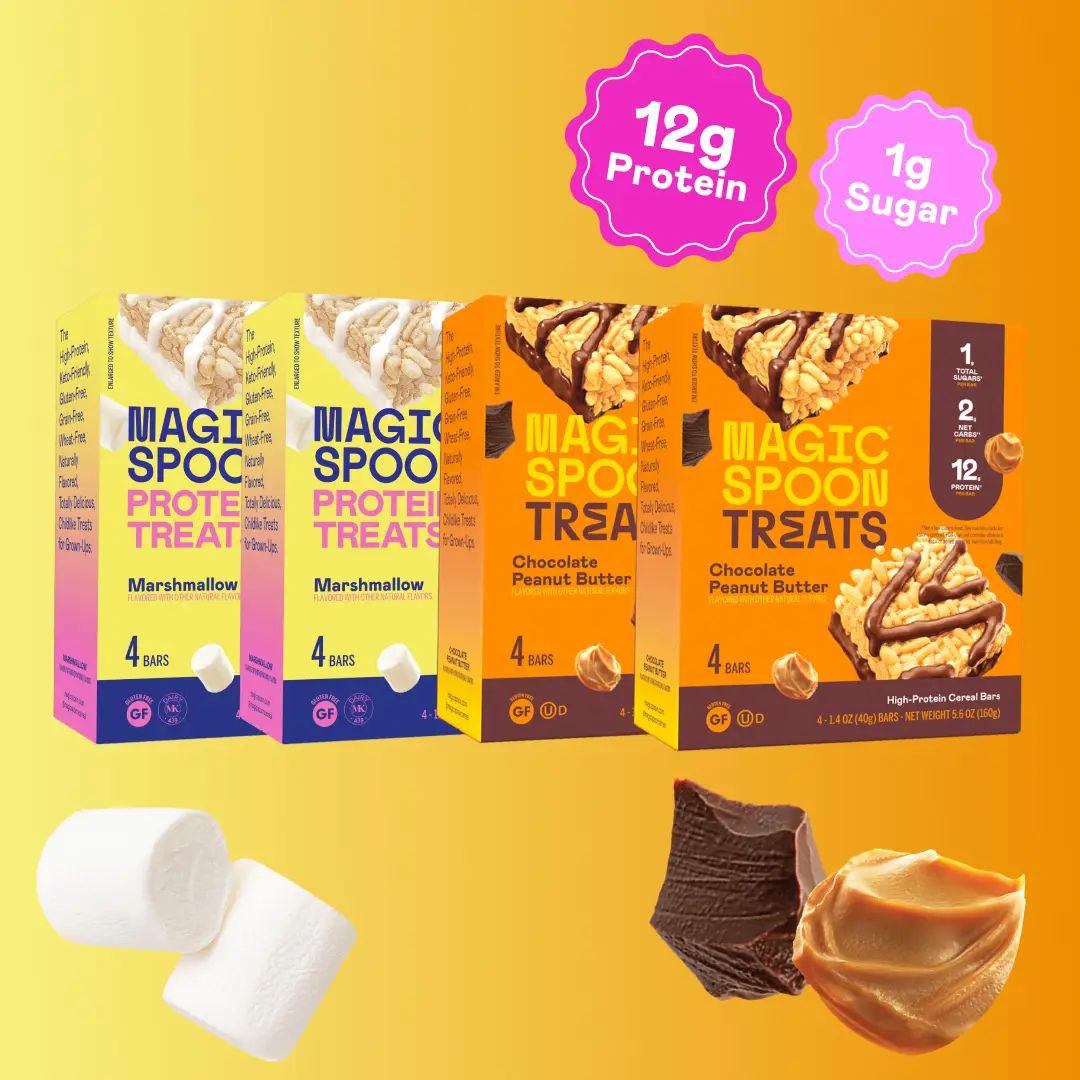 Magic Spoon Protein Treats Sampler, Gluten Free Keto-Friendly Snack Bars - Marsh...