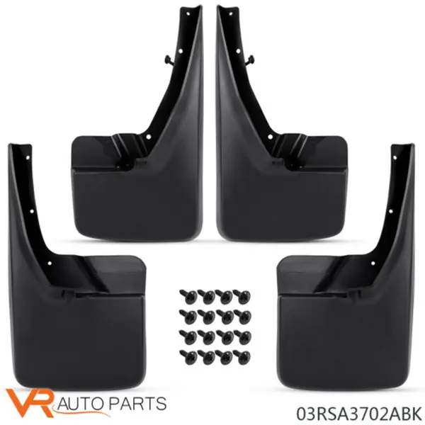 CROSSDESIGN 100% Brand New 4-Piece Thermoplastic Mud Flaps Splash Guards for 2009-2018 Dodge Ram 1500,2500,3500 - Injection-Molded, Flexible, 2pcs Front L/R, Superior Strength, Easy Installation, Durable Auto Exterior Accessory