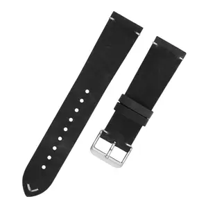 Vintage frosted top-grain cowhide watch strap, breathable, sweat-resistant, and durable genuine leather watch strap