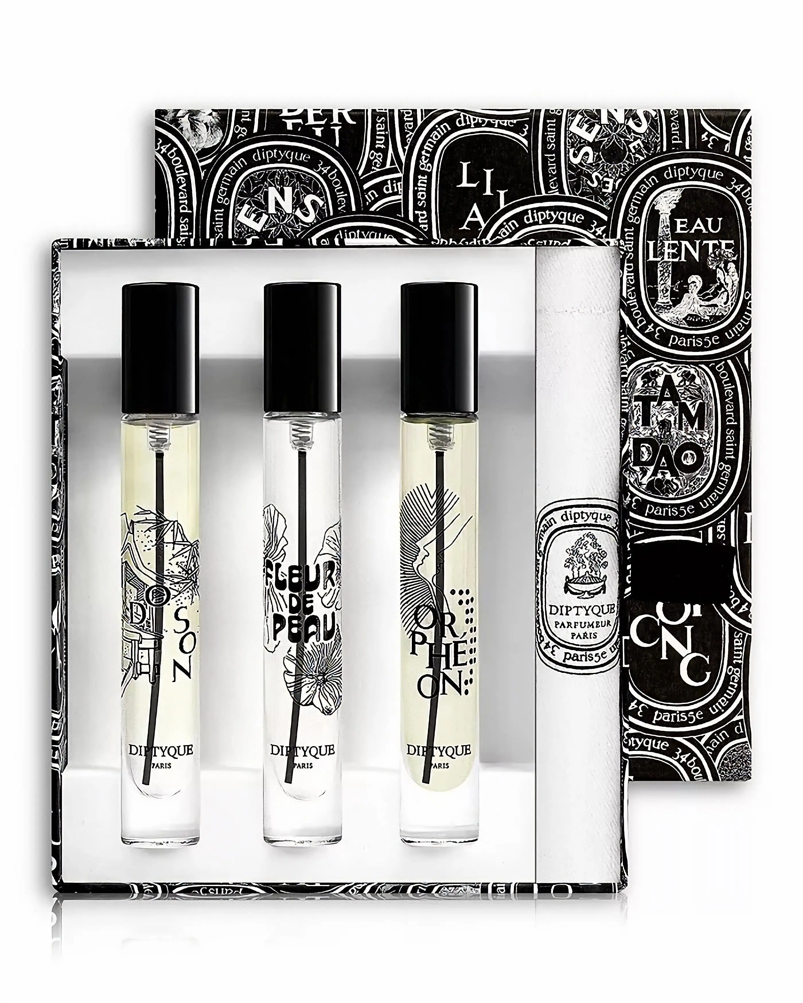 Diptyque Unisex 3 x .25 Ounce Eau de Parfum Sample Travel Set