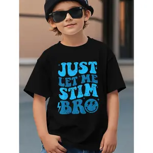 Just Let Me Stim Bro Funny Autism Awareness Months T-Shirt T Shirt