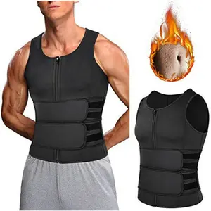 Sweat sauna vest suit  Men's Double Waist Seal Tummy Slimming Vest Sports Corset Waist Protector Stomach Warming Fitness Tights
