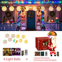 4 Light Balls + 2 Santa Parachute
