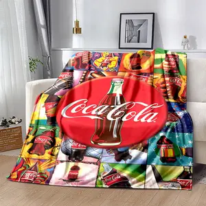 Coca-Cola Sparkling Beverage PosterBlanket a comfortable and soft blanket suitable for home use chairs living room sofas camping and all seasons a gift for family or friends Food Themed Blanket