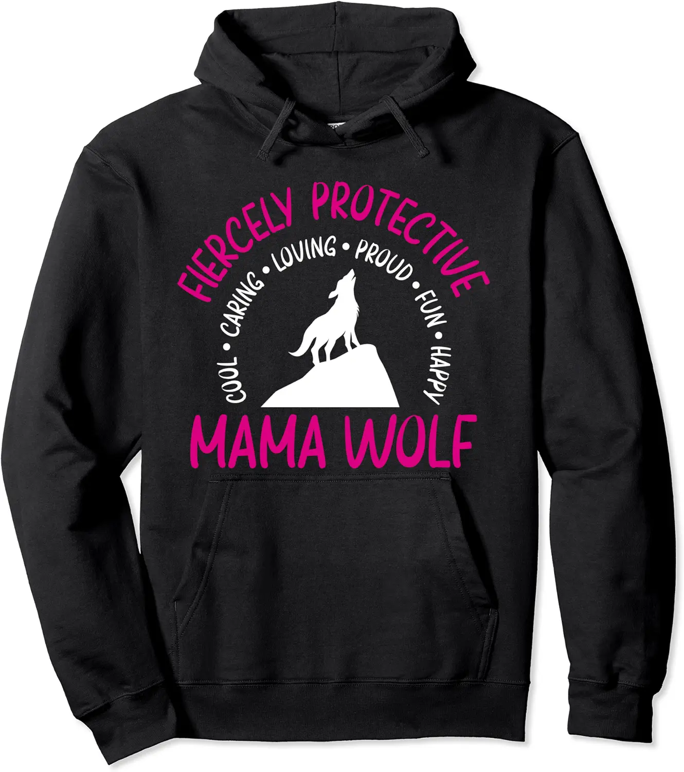 Mom Mothers Day Tshirt Fiercely Protective Mama Wolf Pullover Hoodie - Prudencekto Shop 54B09WH2M4R4