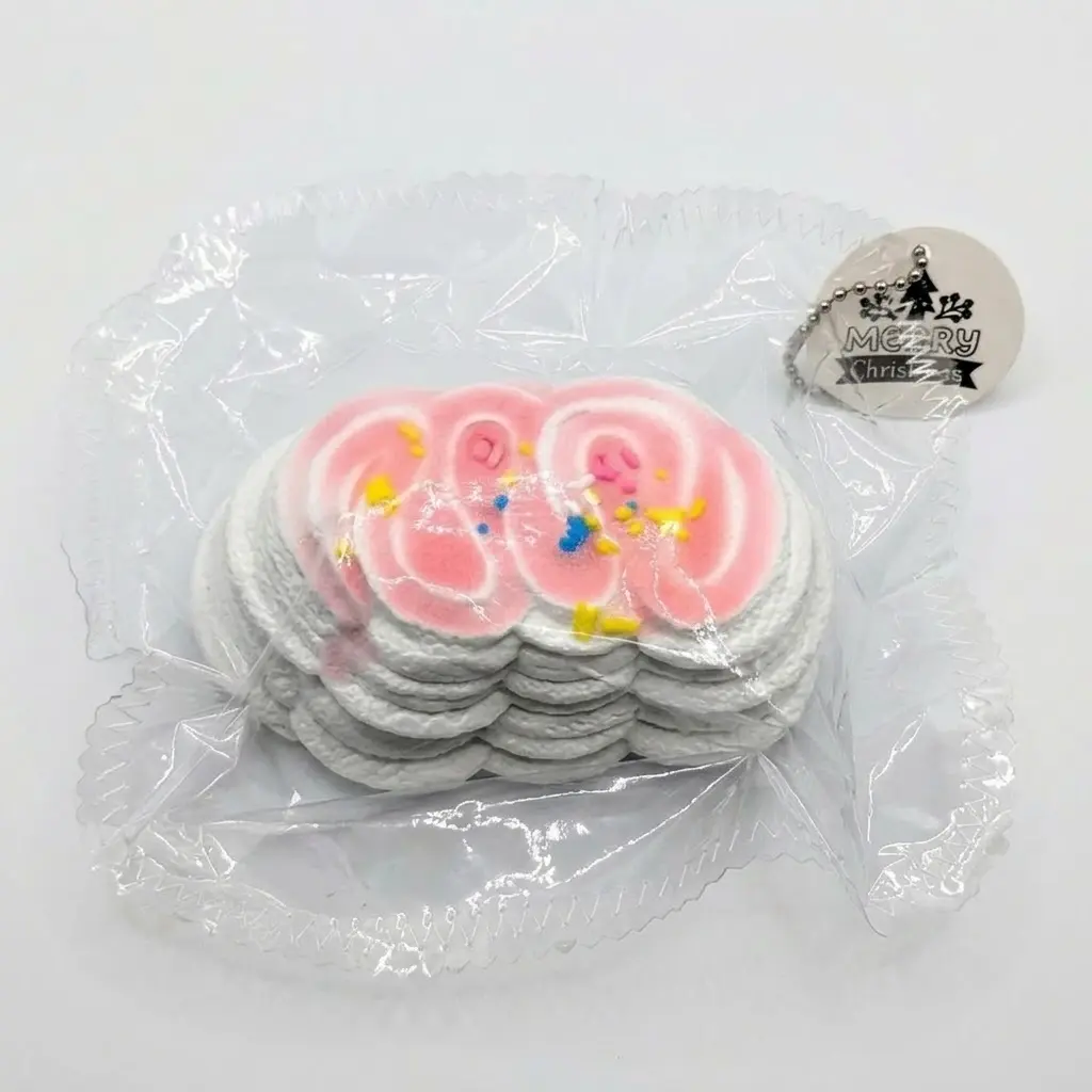 Food-Grade Silicone Peach Cream Tower Toast Squishy Fidget Squishies - Soft Creamy Slime Texture, Handmade, Non-Toxic Sensory Stress Relief Toy, Decoration, Hand Exercise Tool