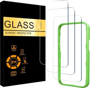3 Pack Screen Protector for iPhone 17 / iPhone 16 Pro 6.3 inch Dynamic Island Compatible Case Friendly with Installation Frame Not for iPhone16/16Plus/16Pro Max/17Pro/17Pro Max/Air