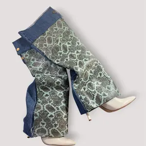 Custom Leather n Denim Boot Cuffs