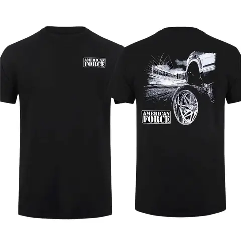 180g[100%cotton]American Force Lightweight Short Sleeve Tee Truck Enthusiast Cotton Crewneck Top Unisex Apparel Womenswear, Top Menswear