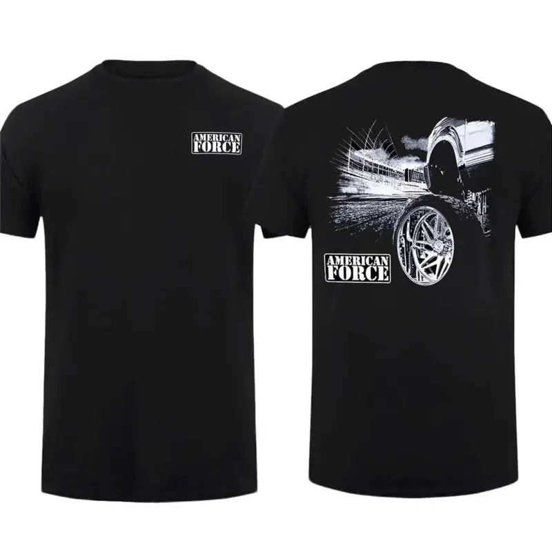 180g[100%cotton]American Force Lightweight Short Sleeve Tee Truck Enthusiast Cotton Crewneck Top Unisex Apparel Womenswear, Top Menswear