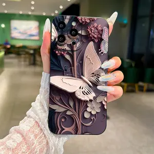 Butterfly Pattern Phone Case, Decorative Phone Protector Cover, Phone Accessories Compatible with iPhone 11 12 13 14 15 16 Pro Max