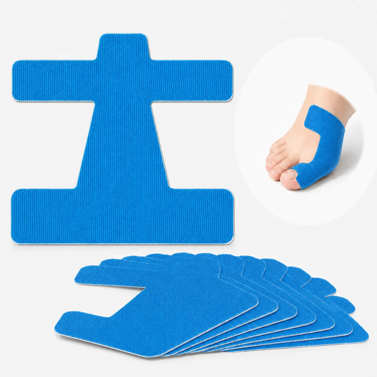 Bunion Support Tape, Pre-Cut Elastic Kinesiology Ft Strips with Waterproof Adhesive, Breathable Big Toe Patch for Daily Walking Comfort, 1 Size