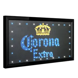 Corona Extra Framed & Flashing Hanging LED Sign Bar Man Cave Game Room Home Wall Decor