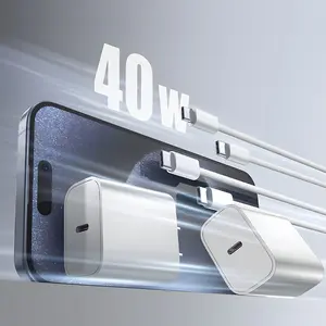 2-4 Pack 40W Super Fast Charger, PD USB C Power Adapter, 6FT USB C to C Fast Charging Cable for iPhone 17/16/15/Pro Max, Samsung, AirPods, iPad