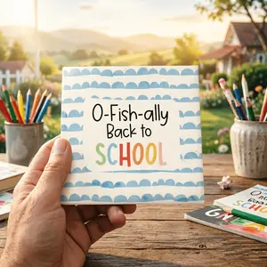 O-Fish-Ally Back-To-School Cookie Labels, New School Year Goldfish Bts Design Gift Tags, 10 Sheets, Perfect for Students and Teachers