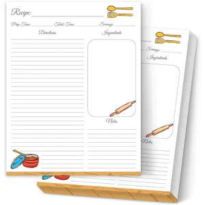 Recipe Cards Full-page, Premium Double-Sided Recipe Cards for Wedding, Bridal Shower, Housewarming, Set of 30 (8.5x 11, Meat)