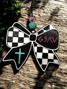 Checkered Faith Bow Freshie