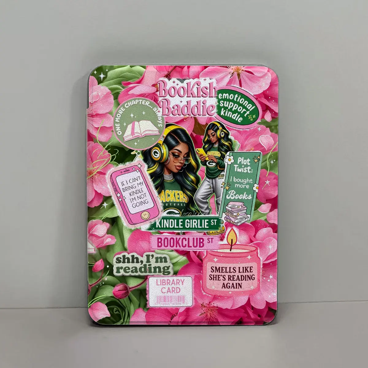 Cute Black Girl Pattern PU Leather Kindle Case with Transparent Back & Auto Wake/Sleep - Tablet Accessories, Kindle Accessories for 6.0" 2022/2024 Reader, 6.8" 11th Gen KPW5 Paperwhite 2021, 7.0" 12th Gen KPW6 Paperwhite 2024, Lovely Gift for Girls