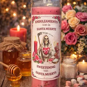 Veladora Santa Muerte Endulzamiento | Love, Sweetening and Attraction Ritual Candle