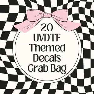 20 Themed UVDTF Decals
