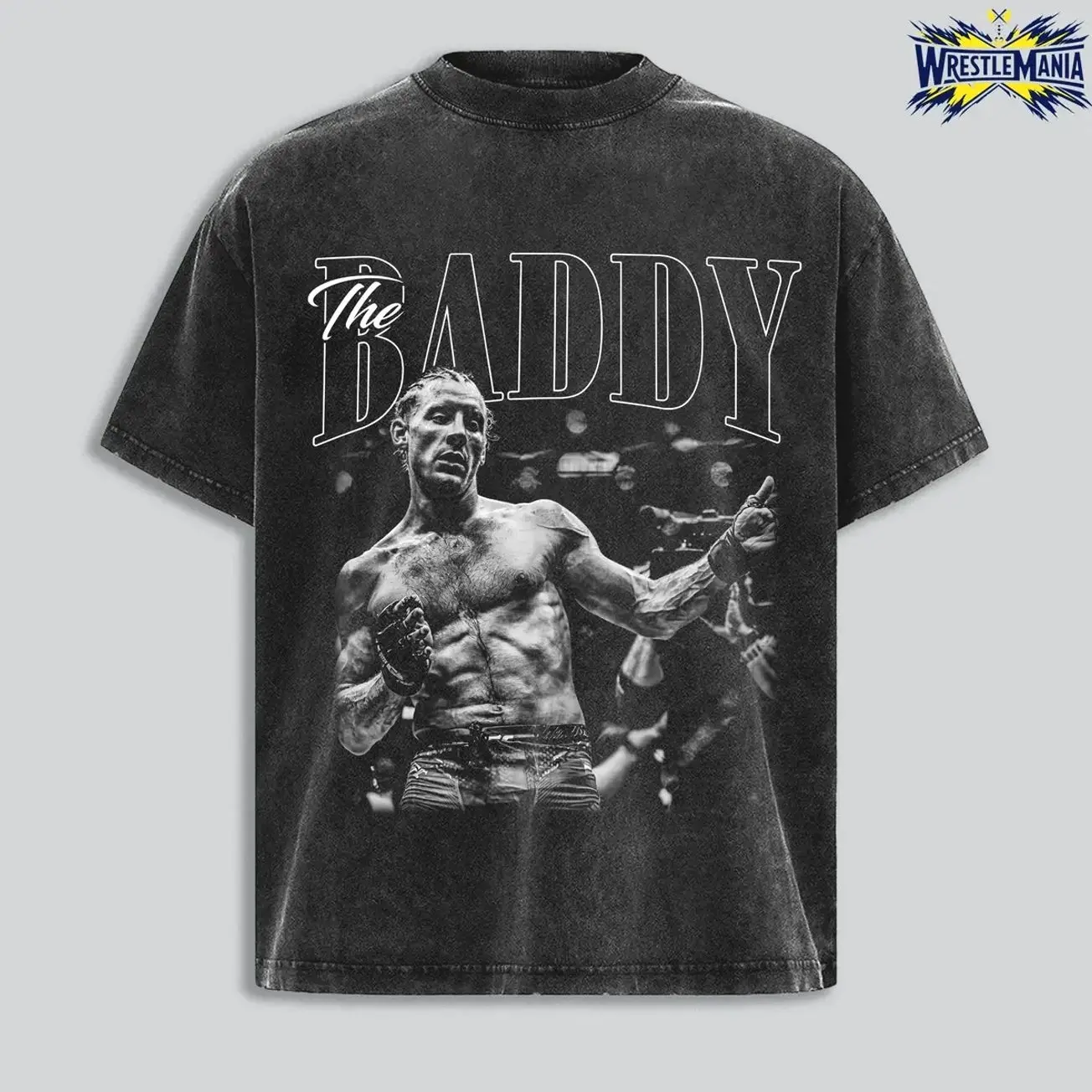 Paddy Pimblett Vintage Washed T-Shirt, UFC Lightweight Fighter Graphic Tee, The Baddy MMA Fight Style Shirt, Liverpool Fighter Inspired Streetwear Top, Retro Heavyweight Cotton Unisex Tee, Combat Sports Fan Merchandise Gift 4J5