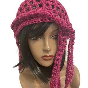 Crochet Durag/Headwrap in Black by NKT Brand