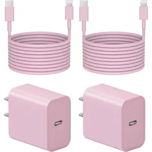 2-Pack 20W Super Fast Charger with10 Ft   Long Fast Charging Cable for iPhone 14/13/12/11 Pro Max,14 Plus,Mini,Pro/XS/SE/XR/iPad