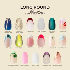 Kleo Kolor Long Round Collection Press-On Gel Nails