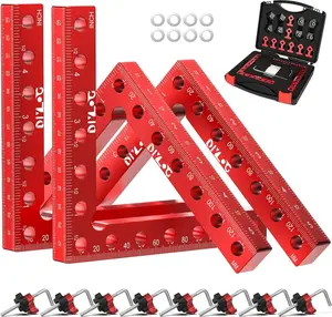 Corner Clamp for Woodworking, 90  Corner Clamp, 4 Pack 5.5"x 5.5"  Alloy Right Angle Woodworking Tools, Positioning Squares for Picture Frame, Box, Cabinets, Drawers