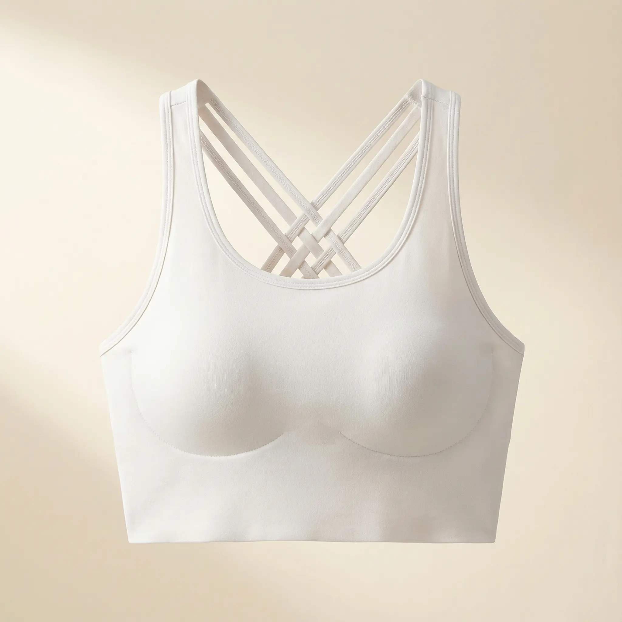 Pro-Fit Seamless 2 Pieces Cross-Back Sports Bra, Comfortable Support Stretchy Summer Outfits Everyday Bra Women Workout Clothes Activewear 32678 Machine Washable, Breathable Sports Bra, Seamless Sports Bras