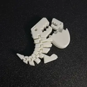 3D Printed Easter Dinosaurs Toy - White Color, Red color, Unique Design, Perfect for Kids