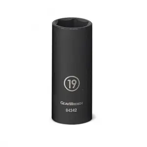 Gearwrench KD84342N 0.37 in. Drive x 19 mm. Deep Impact Socket