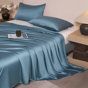 3pcs Us King Size Sheet Set, 100% Lyocell Fiber, Cool Smooth Comfort, Blue Sheets & Pillowcases, Home Use, Ideal for Hot Sleepers