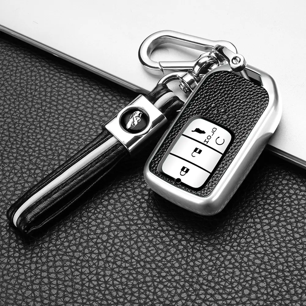 Key Fob Cover for Honda Accord Civic Pilot CRV Passport Insight EX Fit Odyssey 2015-2021 4 Buttons Smart Remote Control