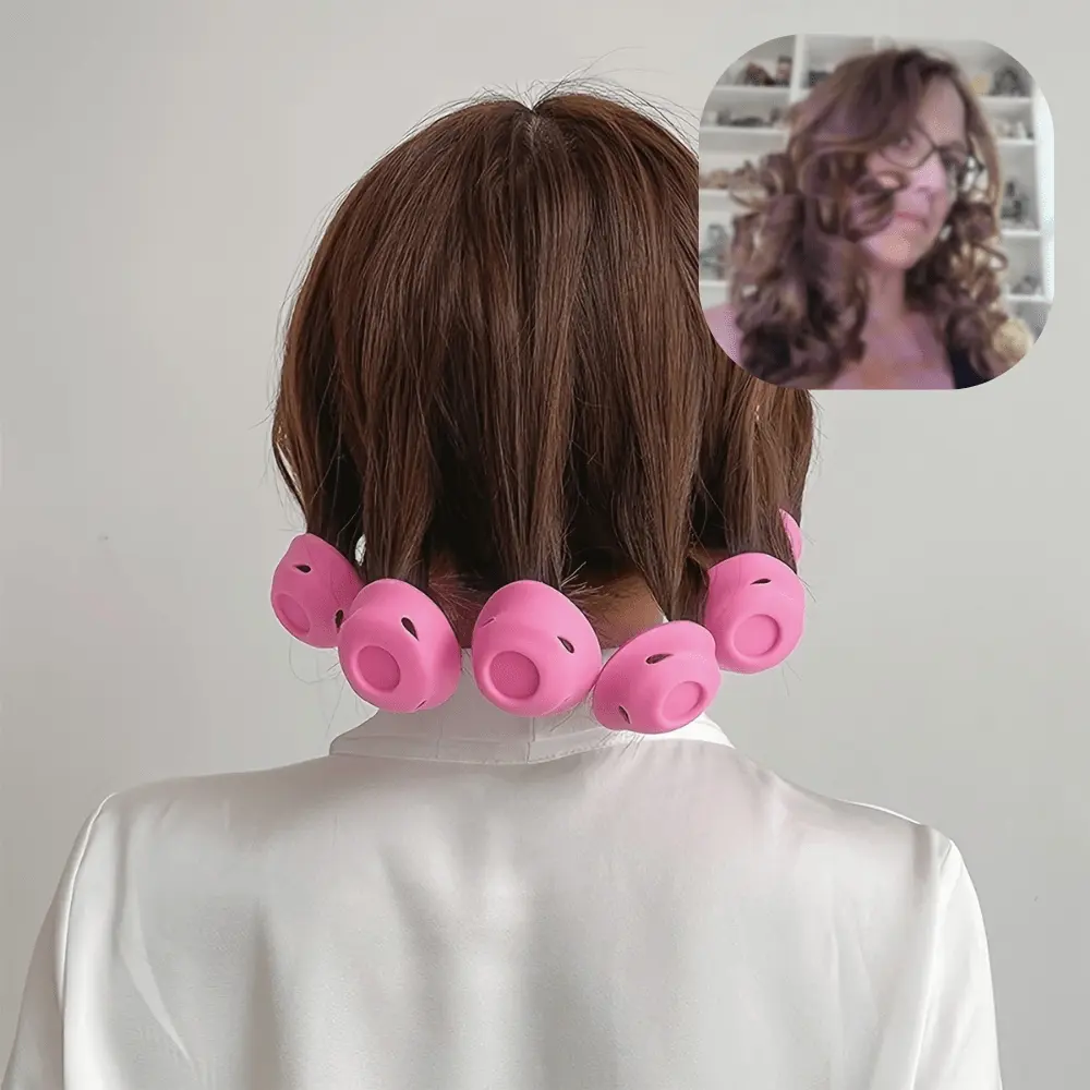 20 Silicone Hair Rollers Mushroom & Bell Shape, No Damage Curling Tools for Women, DIY Sleep Styling Kit, Fashion Hairstyle Accessories, Home Hair Kit, Heatless Curling Set, Heatless Hair Curler