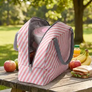 Insulated Lunch Bag with Leak-Proof Design, Detachable Shoulder Strap & Double-Layer Thermal Protection. Portable Cooler Tote for Picnic, Camping, Office. Water-Resistant, Food-Grade Liner, Lightweight Cold Storage Gear for Outdoor Travel.